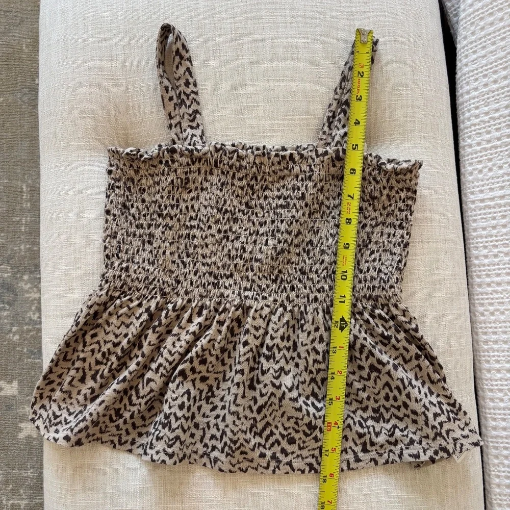 Gap Kids Y2K Leopard Print Smocked Peplum Tank Top - Size 10(L)